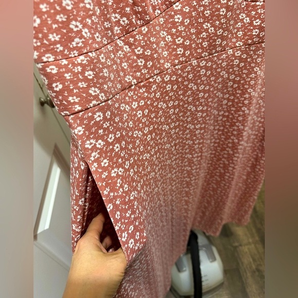 BloomChic Plus Size 3XL Supersoft Floral Pink Dress with Pockets - Picture 6 of 6